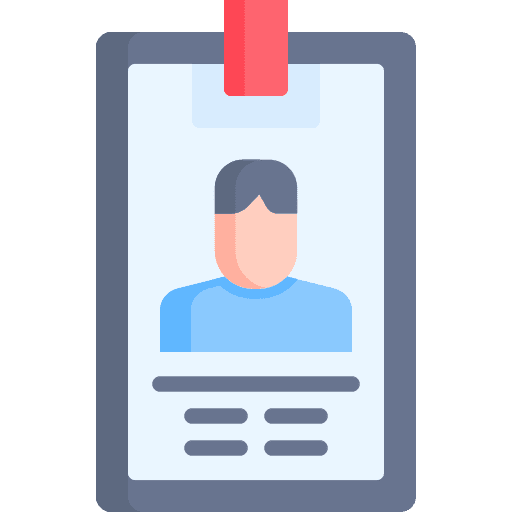 Id card business card user accreditation icon