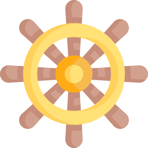 Rudder sailing navigation rudder icon