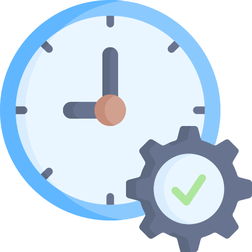 Time management clock time management productivity icon