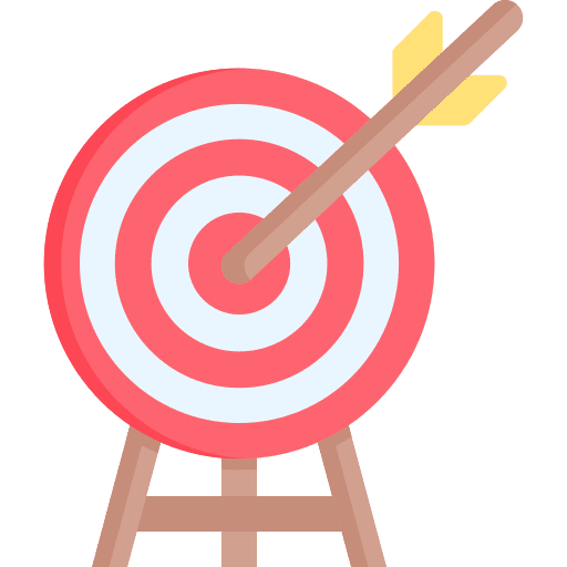 Dart board gaming objective target icon