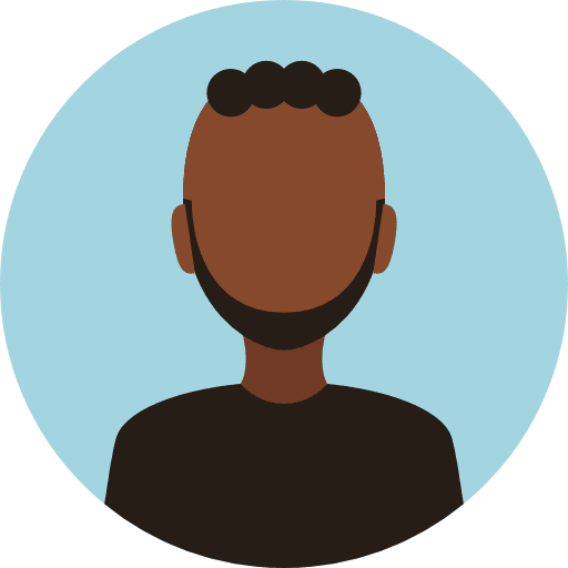 Man black man avatar profile icon