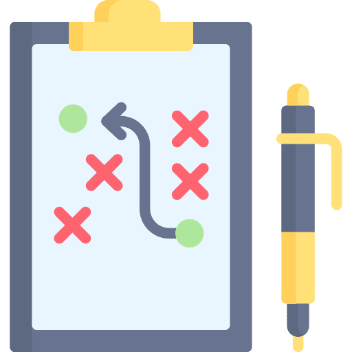 Strategy pen diagram strategy icon