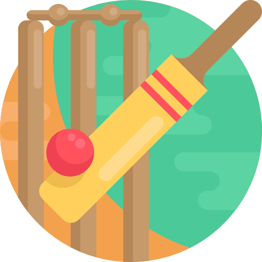 Cricket sports game ball icon