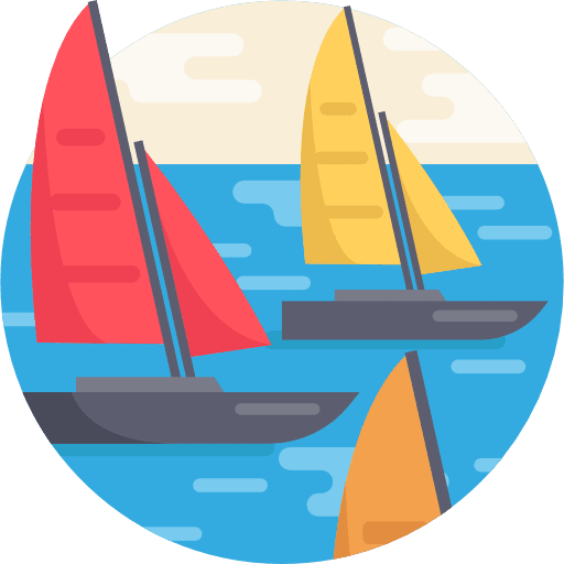 Sail boat yacht sport icon