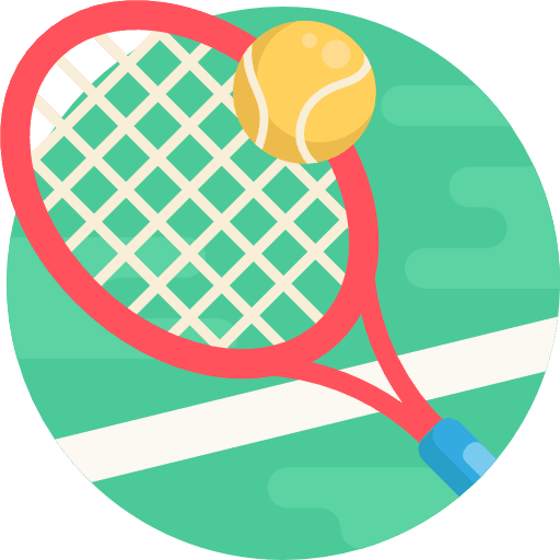 Tennis ball racket sports and competition icon