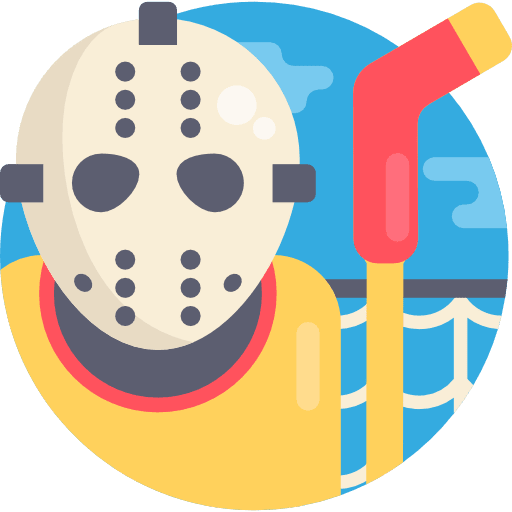 Hockey equipment sports ball icon