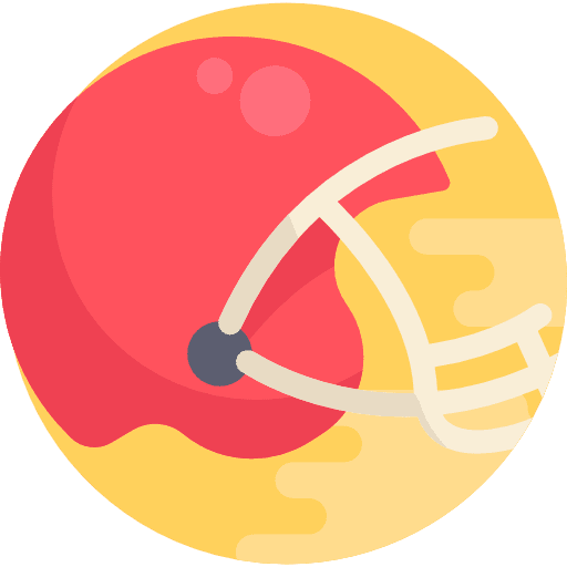 American football equipment protection sportive icon