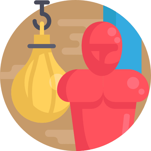 Boxing gloves athlete fight icon