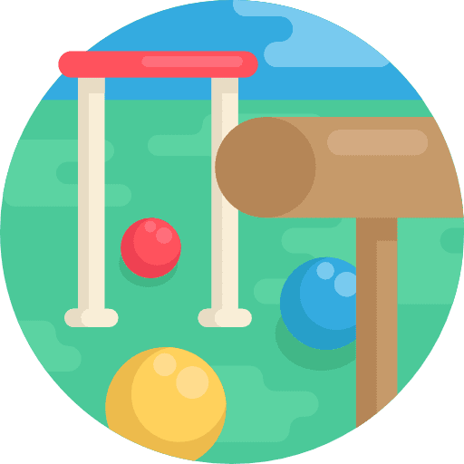 Croquet game maze sports and competition icon