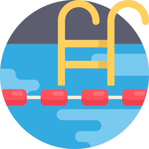 Swimming pool water summertime holidays icon