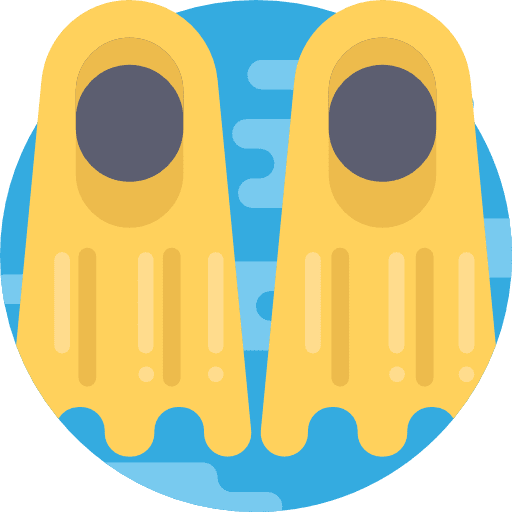 Swimming sports fashion fins icon