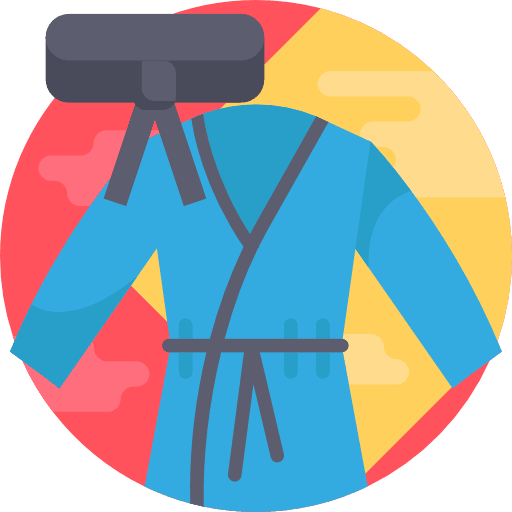 Judo karate sports kimono icon