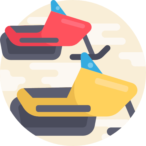 Snowmobile christmas winter transport icon