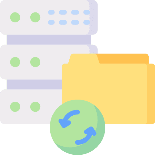 Backup file database transfer organization icon