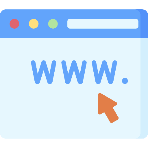 Domain domain web hosting database icon