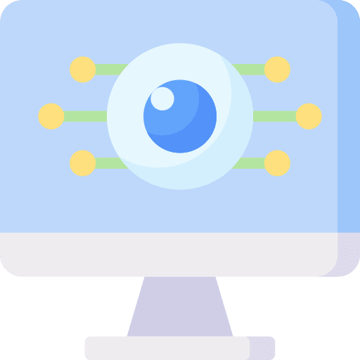 Monitoring computer vision monitoring icon