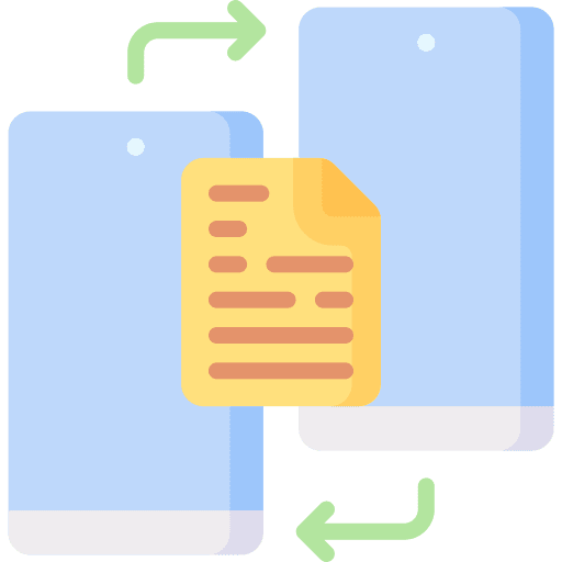 File transfer sharing send data smartphone icon File transfer sharing send data smartphone icon