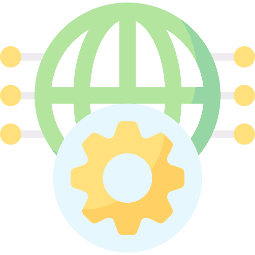 Optimization gear seo and web management icon Optimization gear seo and web management icon