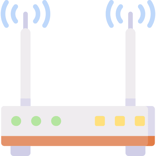 Router internet of things smart wireless router icon Router internet of things smart wireless router icon