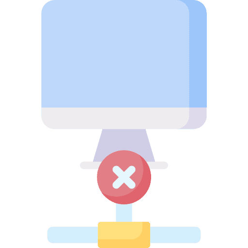 Disconnected computer disable interface icon Disconnected computer disable interface icon