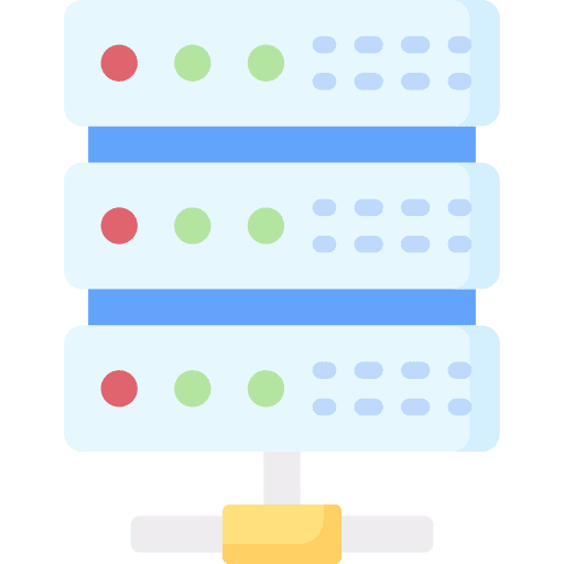 Server seo and web database multimedia icon Server seo and web database multimedia icon