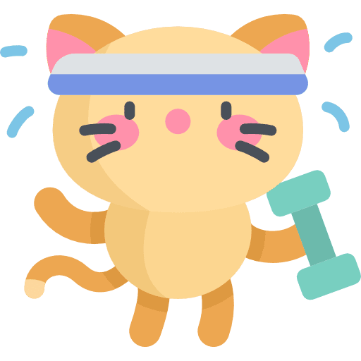 Kitty exercise avatar pet icon Kitty exercise avatar pet icon
