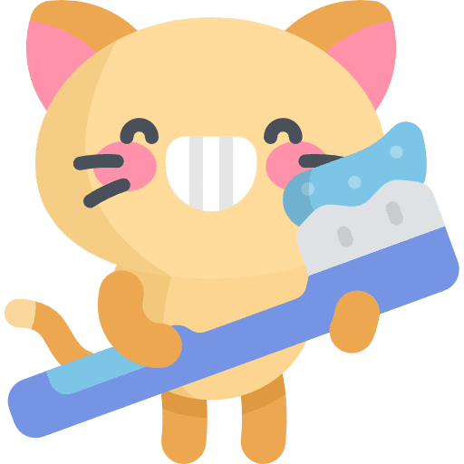 Kitty feline teeth brush avatar icon Kitty feline teeth brush avatar icon
