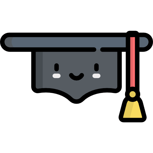 Mortarboard degree cap graduation cap icon