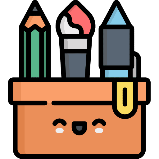 Pencil case office material writing book icon