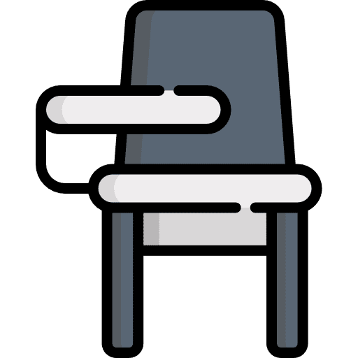 Desk chair education desk chair furniture and household icon Desk chair education desk chair furniture and household icon