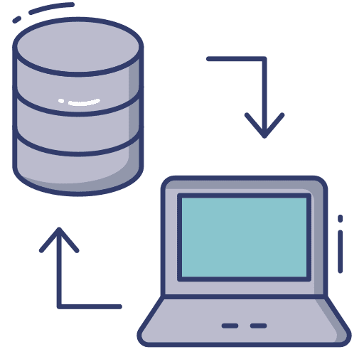 Cloud computing laptop download computer icon