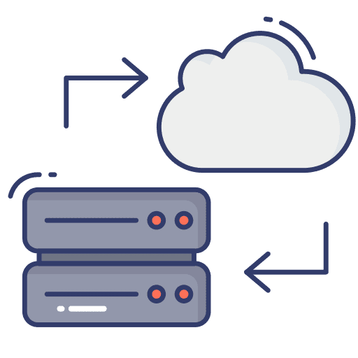 Database cloud storage computer icon Database cloud storage computer icon
