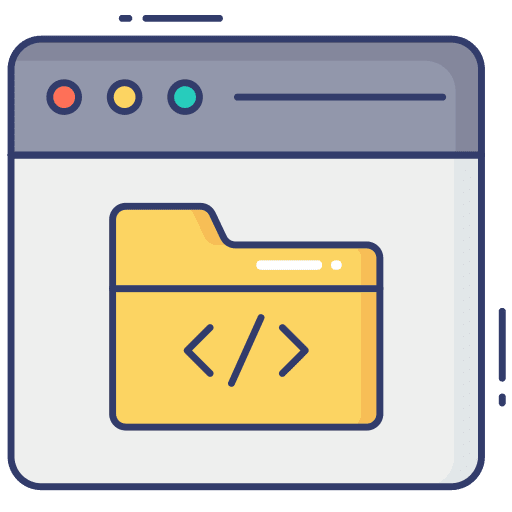 Folder files and folders storage html icon