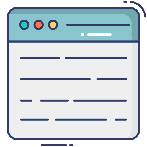 Web browser coding browser content icon