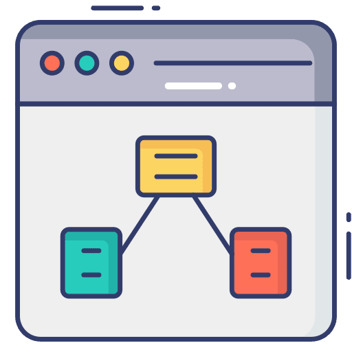 Hierarchy flowchart algorithm seo and web icon Hierarchy flowchart algorithm seo and web icon