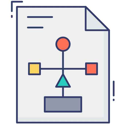 Paper paper flowchart files and folders icon Paper paper flowchart files and folders icon