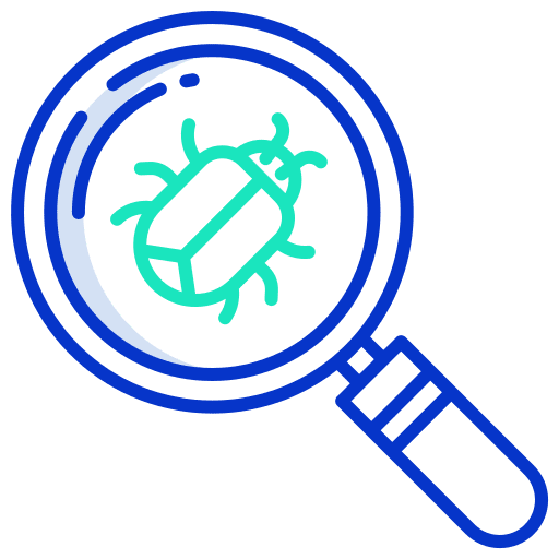 Bug bug antivirus seo and web icon