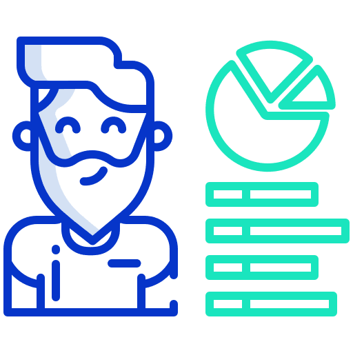 Review analytics dashboard graphic icon Review analytics dashboard graphic icon