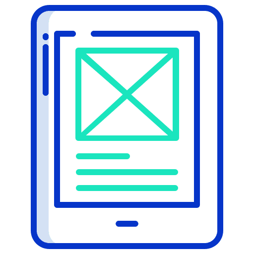 Tablet interface usability website icon Tablet interface usability website icon