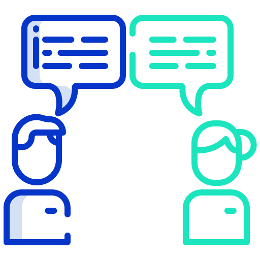 Feedback face to face conversation group icon Feedback face to face conversation group icon