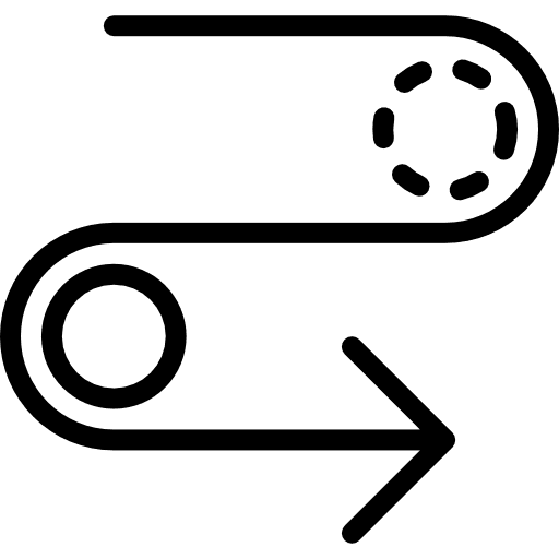 Curved arrow interface direction curved arrow icon