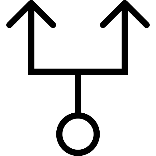 Multiply direction multiply multimedia option icon