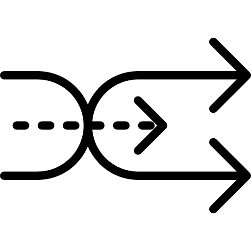 Shuffle interface direction multimedia option icon