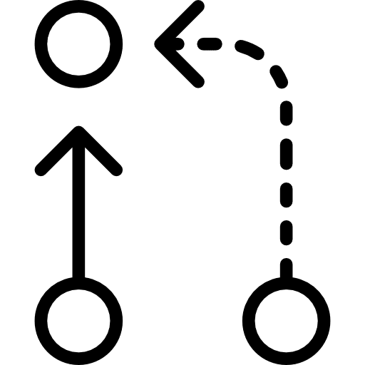 Transfer direction multimedia option arrows icon