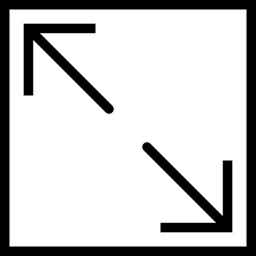 Expand multimedia option orientation arrows icon
