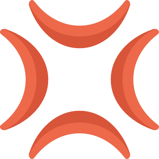 Anger shapes and symbols feeling anger icon