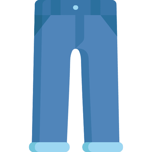 Jeans fashion clothes garment icon
