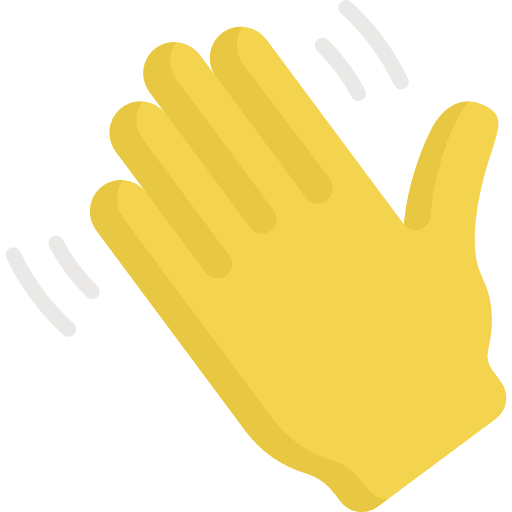 Waving hand waving hand hands and gestures welcome icon
