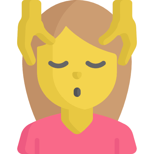 Massage mask treatment wellness icon