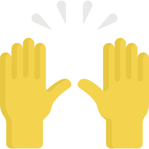 Raise hand education hands and gestures question icon
